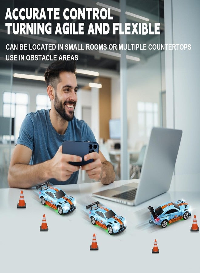 SASBSC Mini RC Toy Cars for Boys Kids Adults, 2.4GHz APP Remote Control Car with Lights and 3 Speed Modes, 1/64 Race Toy Car Rechargeable for Boys Ages 5-7 8-12,Birthday Gifts for Kids - Image 3